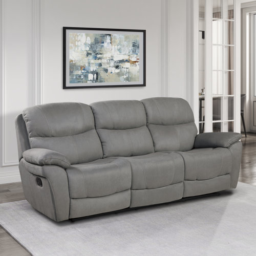 Ebern Designs Polished Microfiber WallHugger Manual Double Reclining